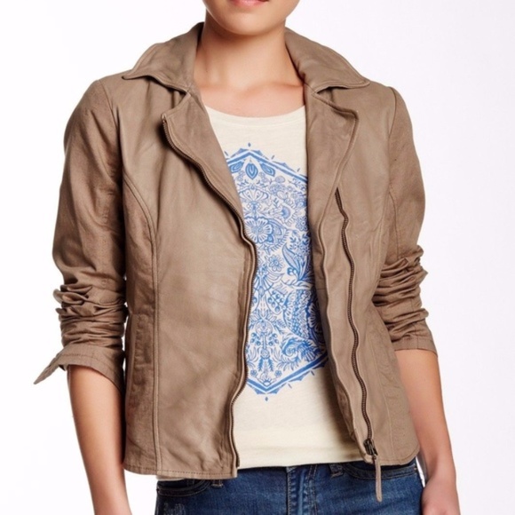 Lucky Brand Jackets & Blazers - New LUCKY BRAND Leather Mixed Media Moto Jacket